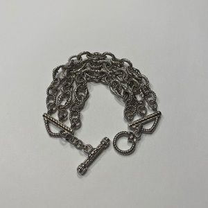 Judith Ripka 3 Strand Rolo Link Bracelet